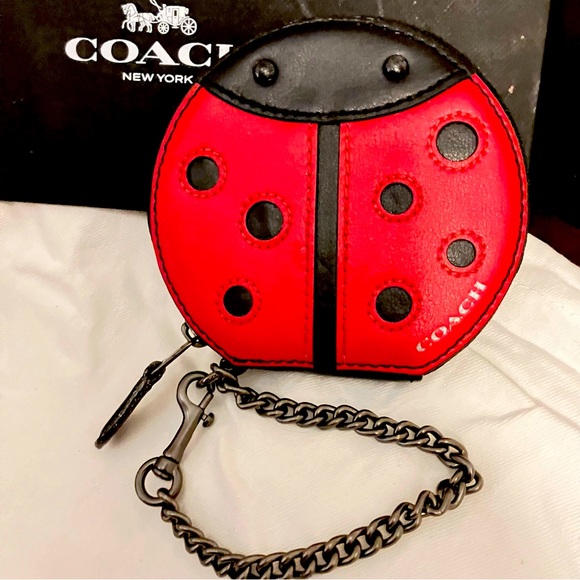 Coach Bags Coach Ladybug Coin Purse Wristlet Gunmetal Rare Poshmark
